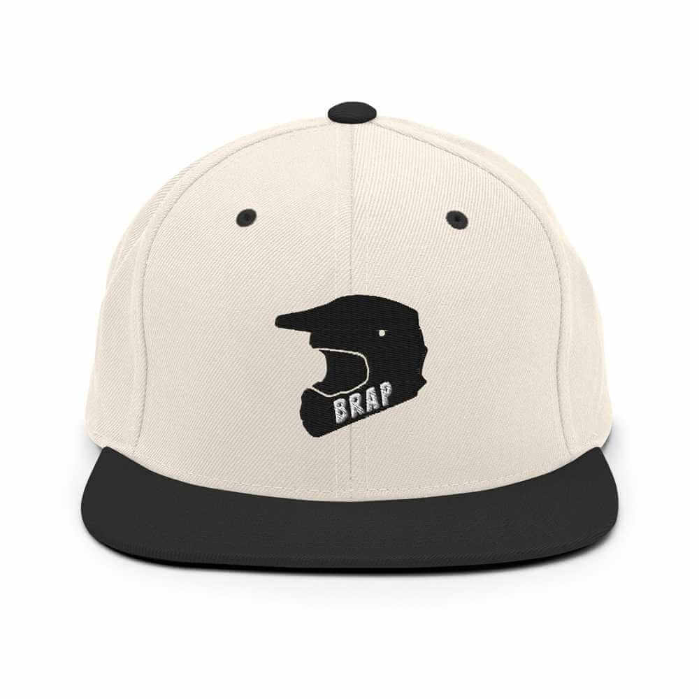 Brap Helmet Logo Snapback Hat - Image 4