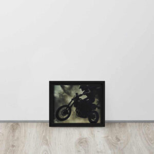 Dark Rider Framed Canvas