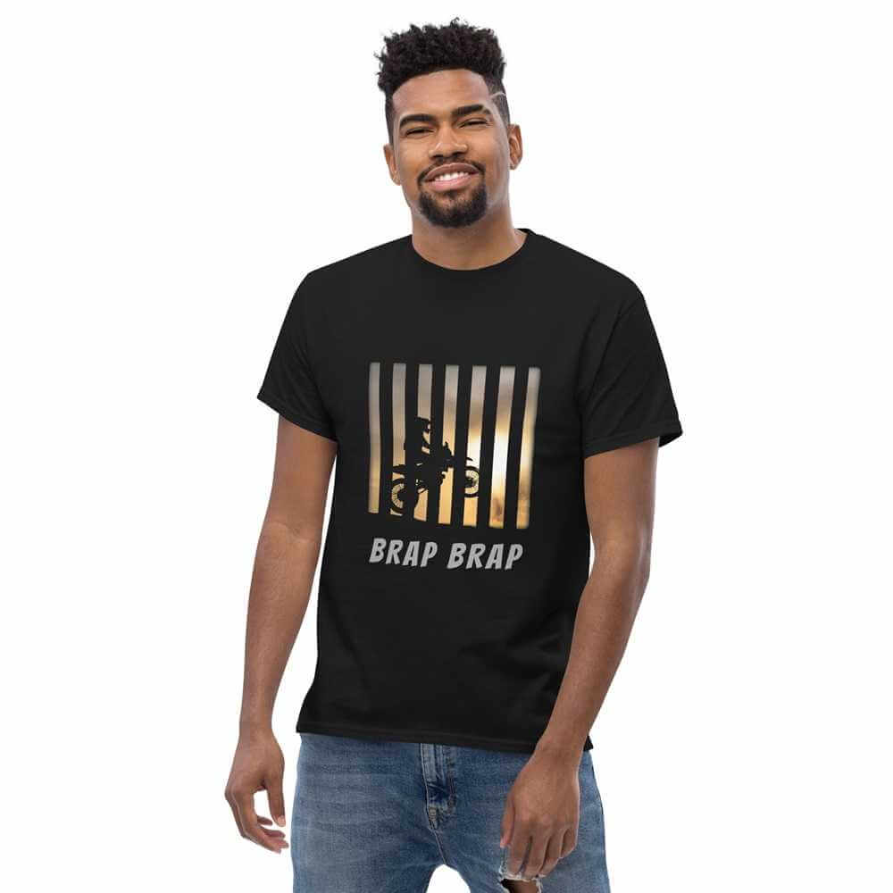 Sun-Set Stripes Classic Black Tee