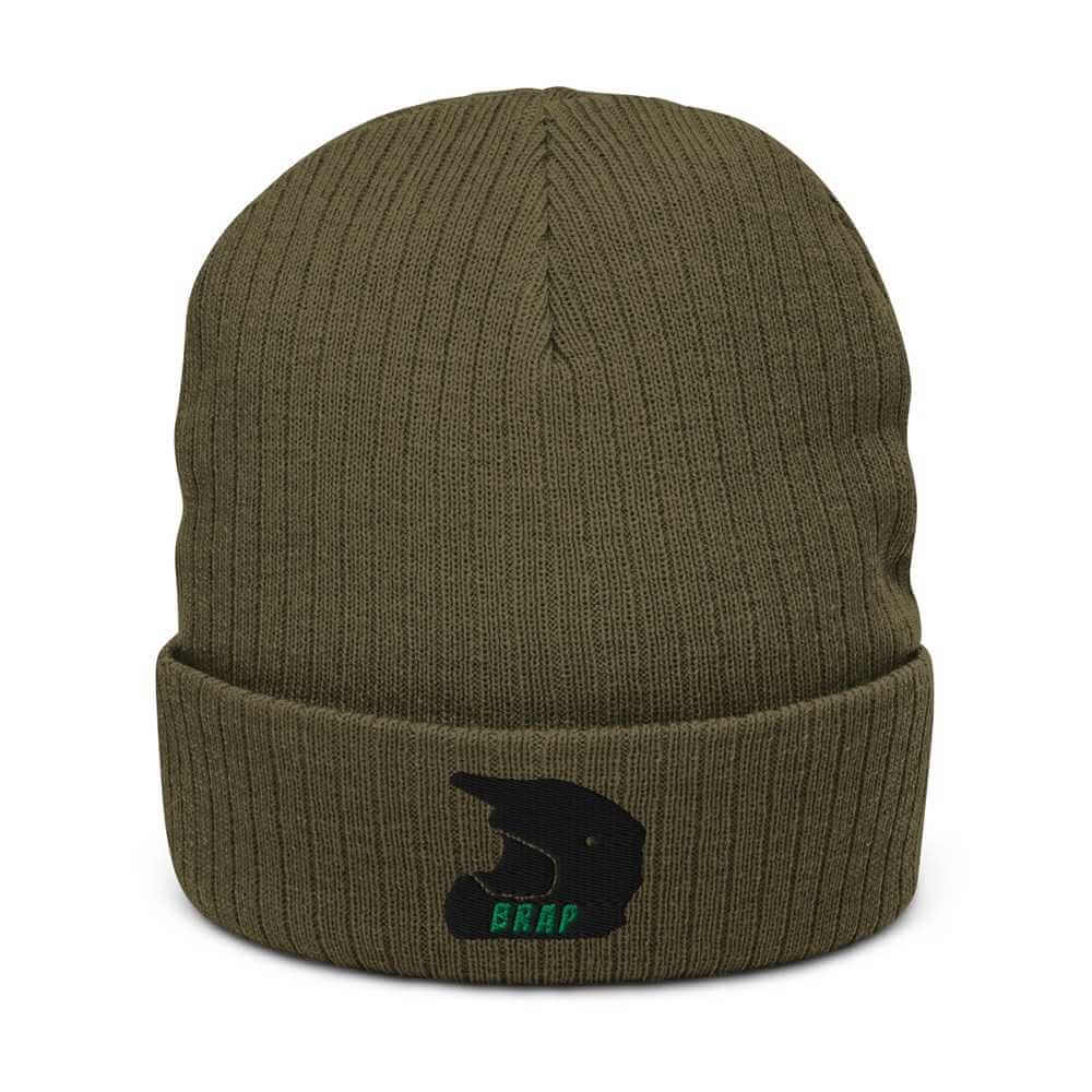 Brap Helmet Logo Ribbed knit beanie - Image 4