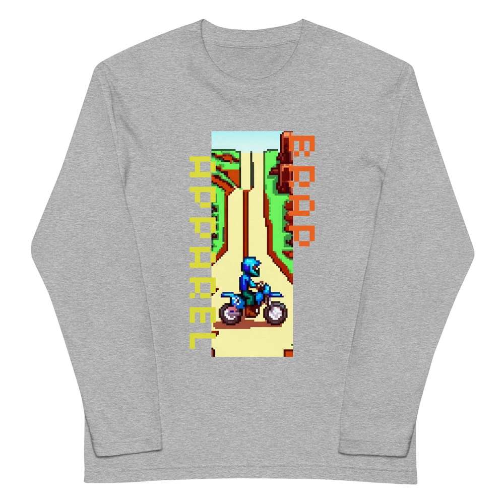 8 Bit Rider on Road Long Sleeved Shirt